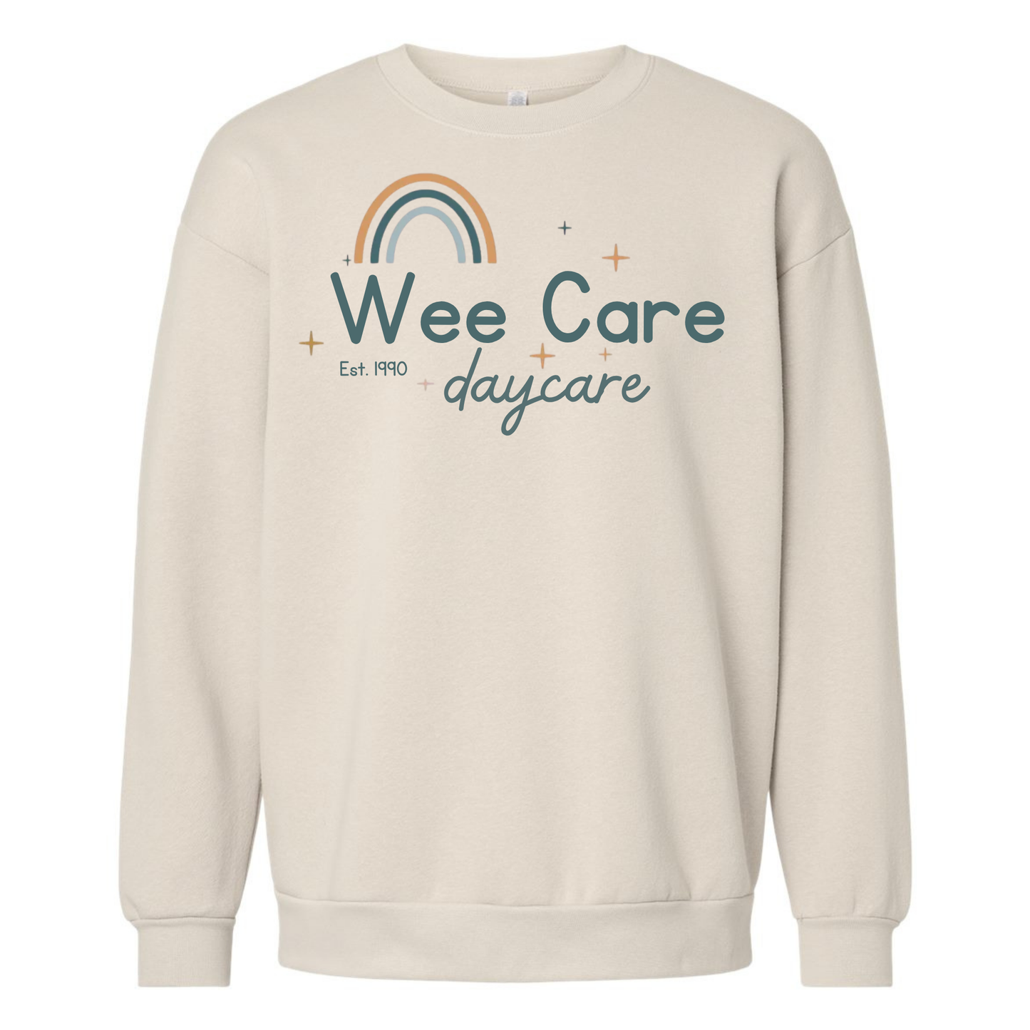 Wee Care Daycare Rainbow MV sport Crewneck