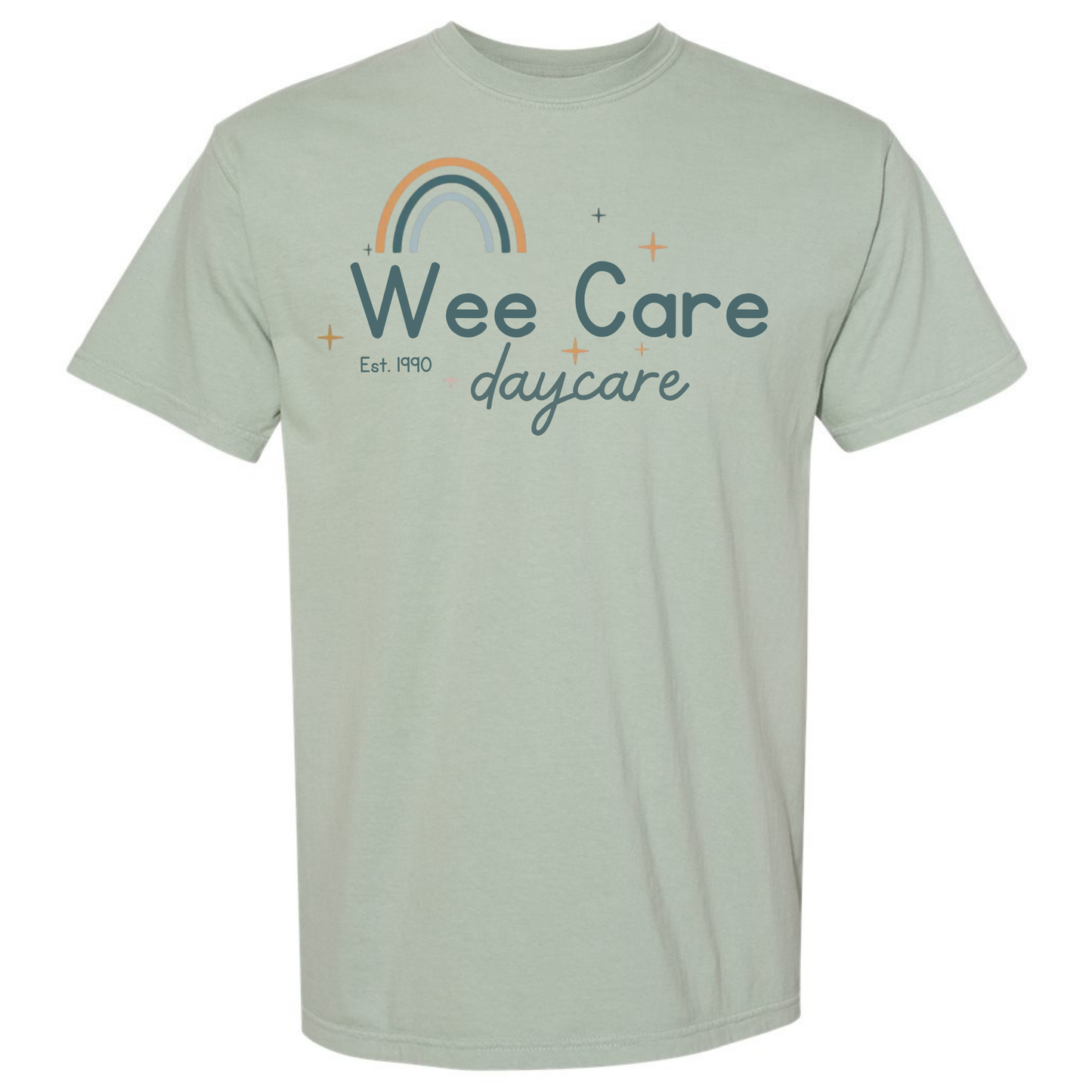 Wee Care Daycare Rainbow Comfort Colors t-shirt