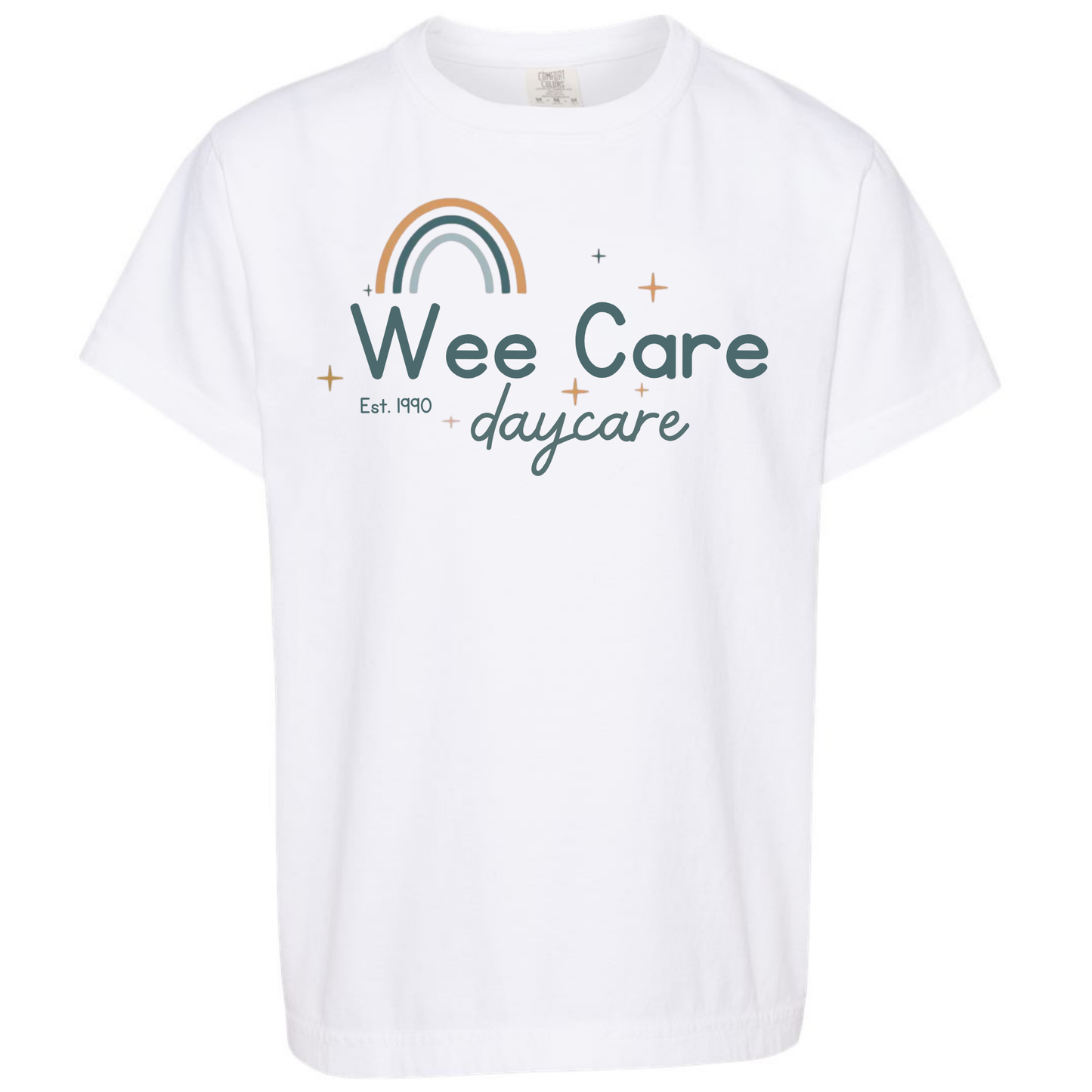 Wee Care Daycare Rainbow Comfort Colors t-shirt