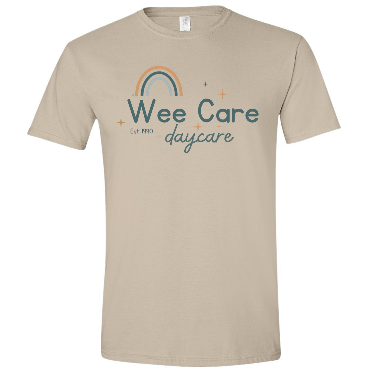 Wee Care Daycare Rainbow Gildan t-shirt