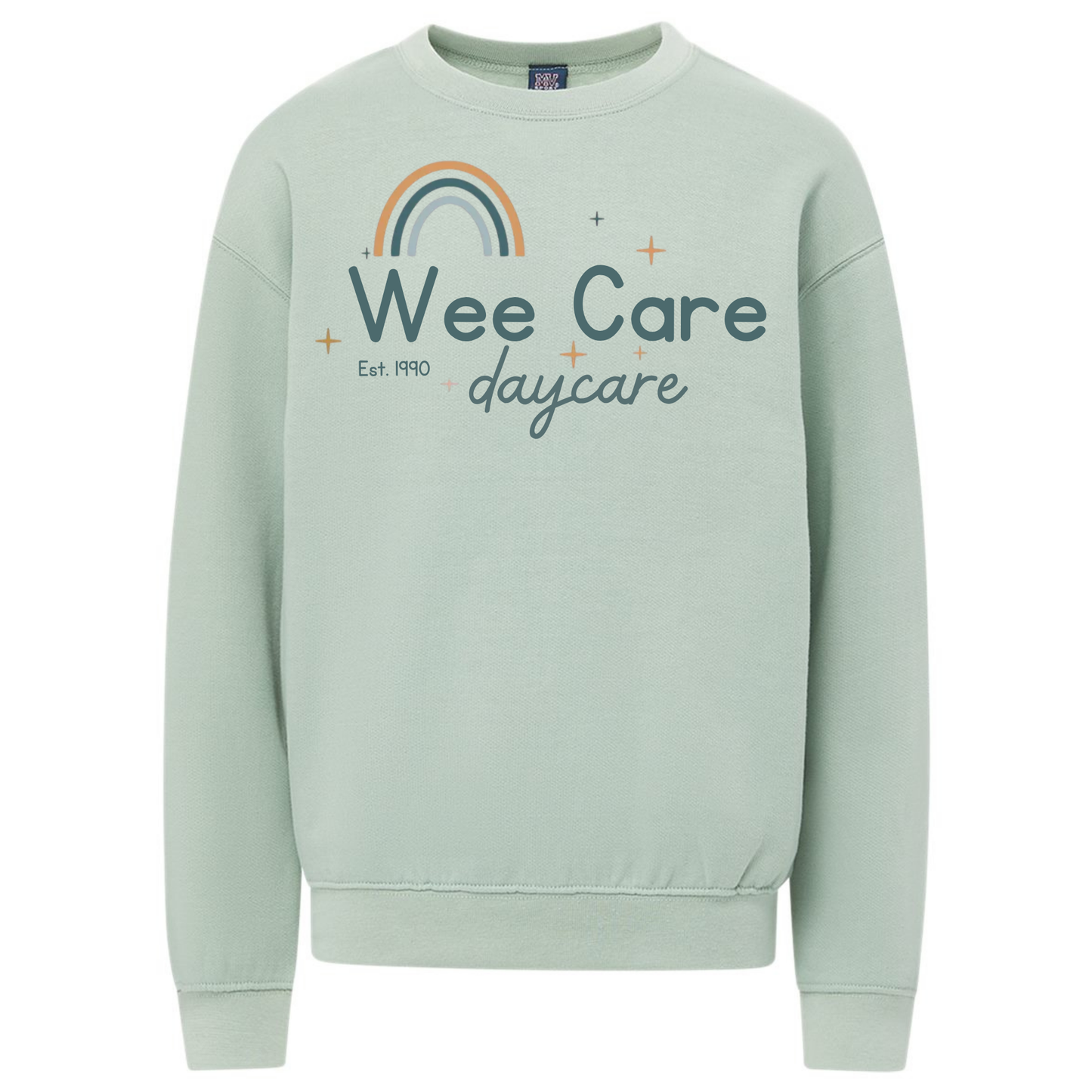 Wee Care Daycare Rainbow MV sport Crewneck