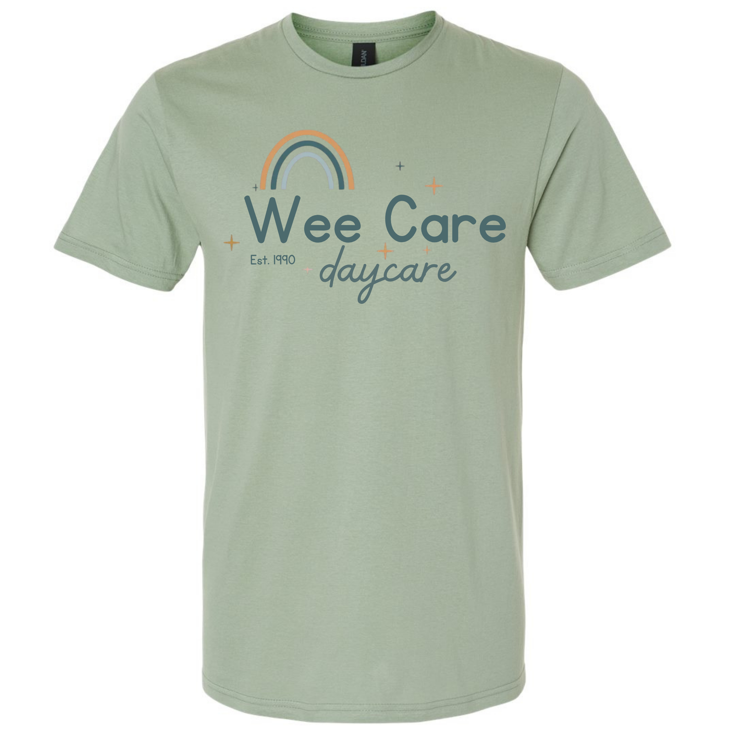 Wee Care Daycare Rainbow Gildan t-shirt