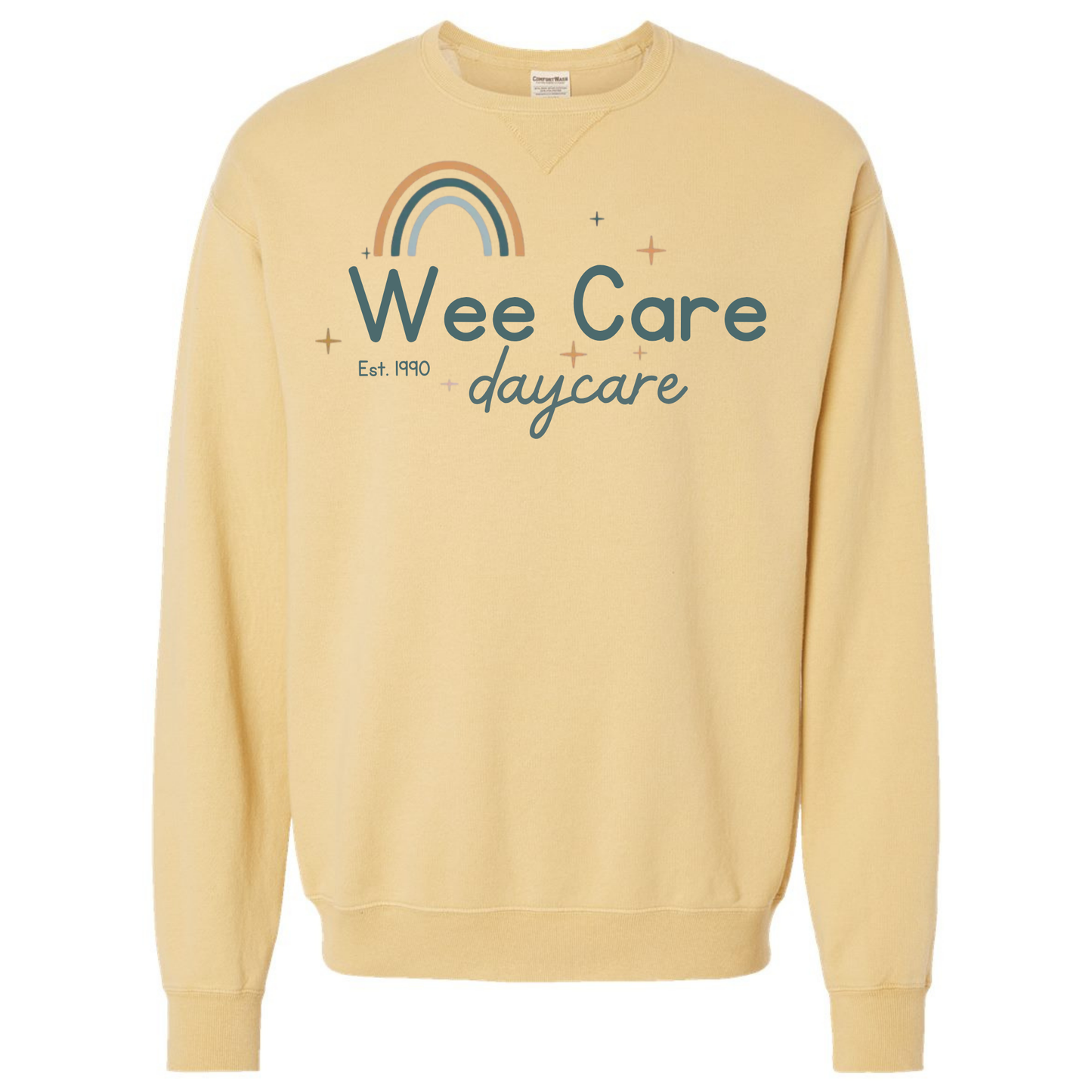 Wee Care Daycare Rainbow MV sport Crewneck