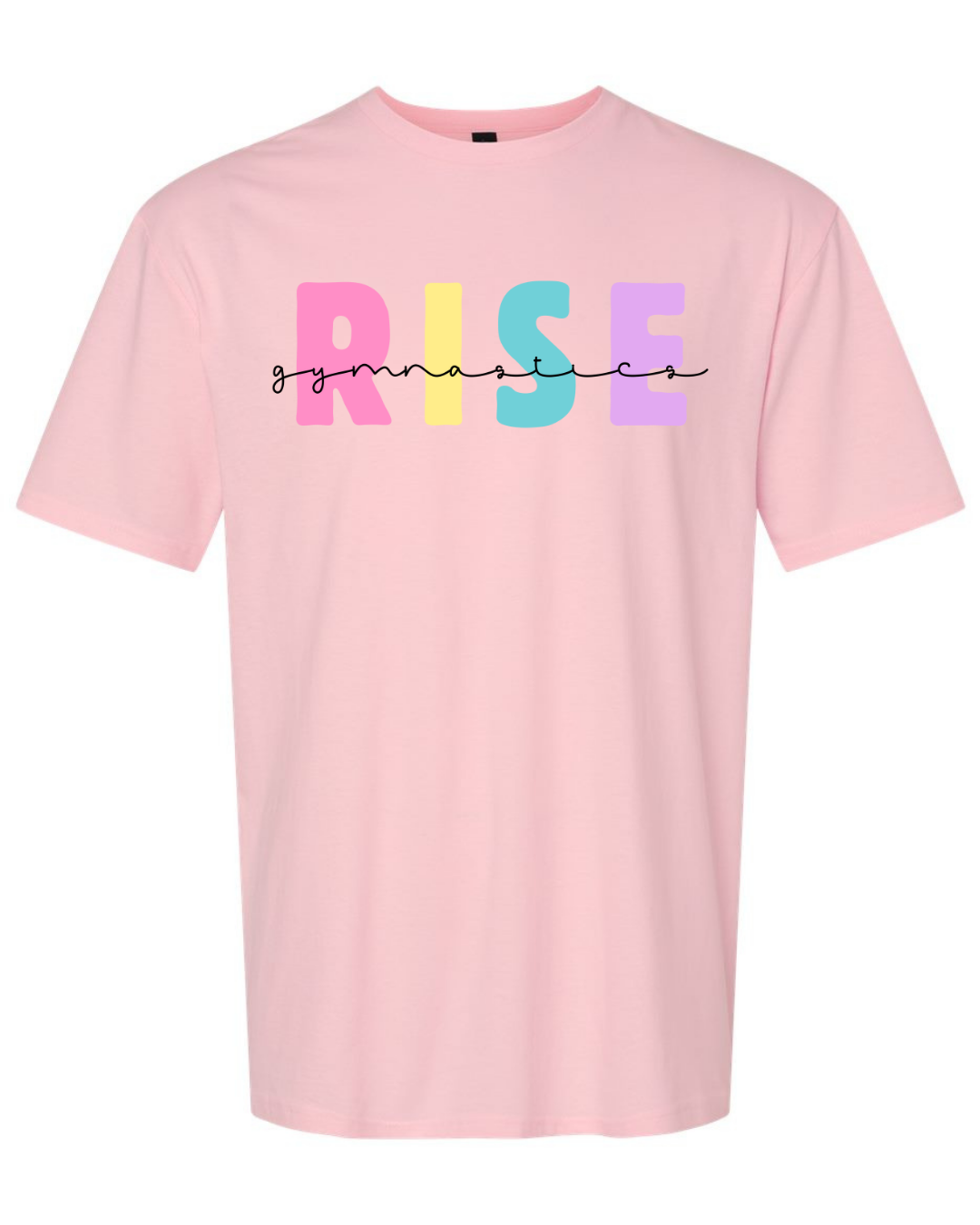 Rise Rainbow Gymnastics T-shirt Gildan Brand (Youth and Adult)