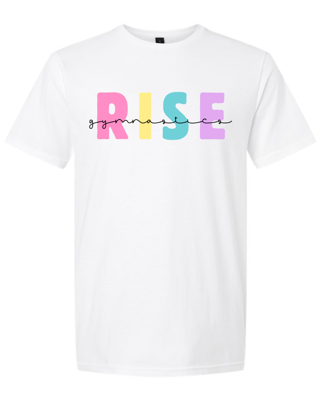 Rise Rainbow Gymnastics T-shirt Gildan Brand (Youth and Adult)