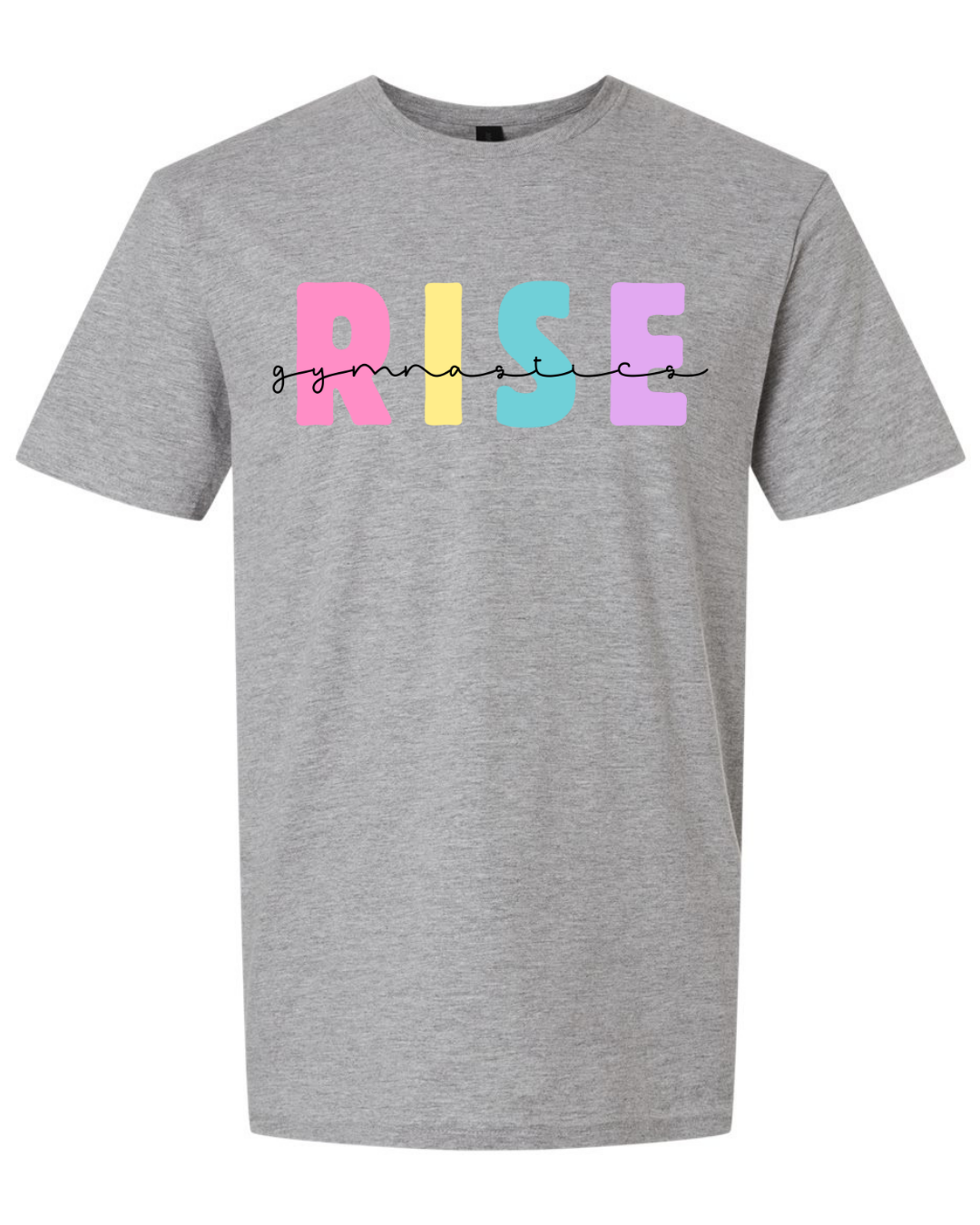 Rise Rainbow Gymnastics T-shirt Gildan Brand (Youth and Adult)