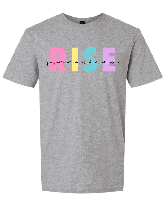 Rise Rainbow Gymnastics T-shirt Gildan Brand (Youth and Adult)